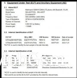 Screenshots from the FCC listing