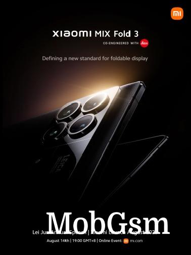 Xiaomi Mix Fold 3 launch event poster