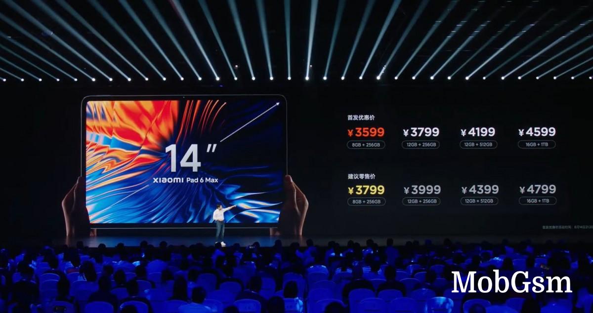 Xiaomi Pad 6 Max pricing