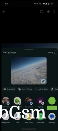 Android 14 Google Photos share sheet