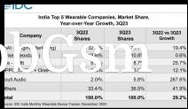 Wearables market in India by category