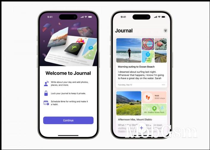 Journal App on iOS 17.2