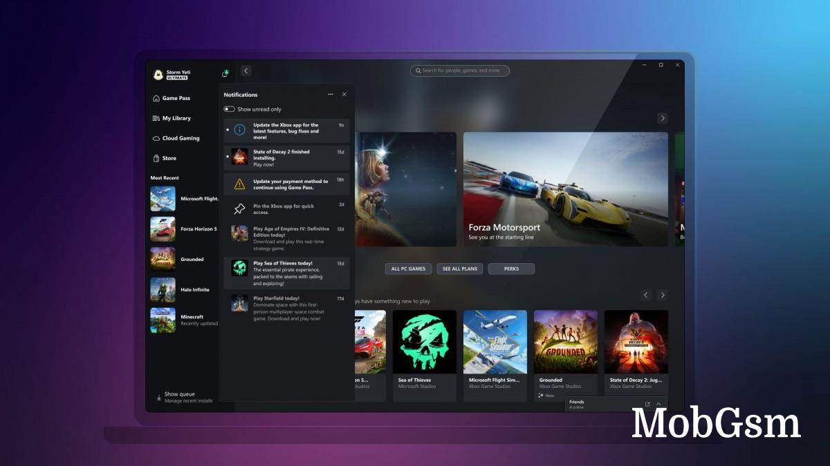 Xbox app for PC gets Compact mode for handheld gaming PCs