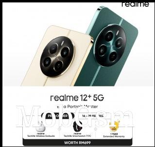 Realme 12+ 5G launching in Malaysia on February 29 with the Realme 12 Pro+