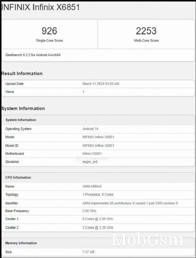 Geekbench confirms MediaTek 7020