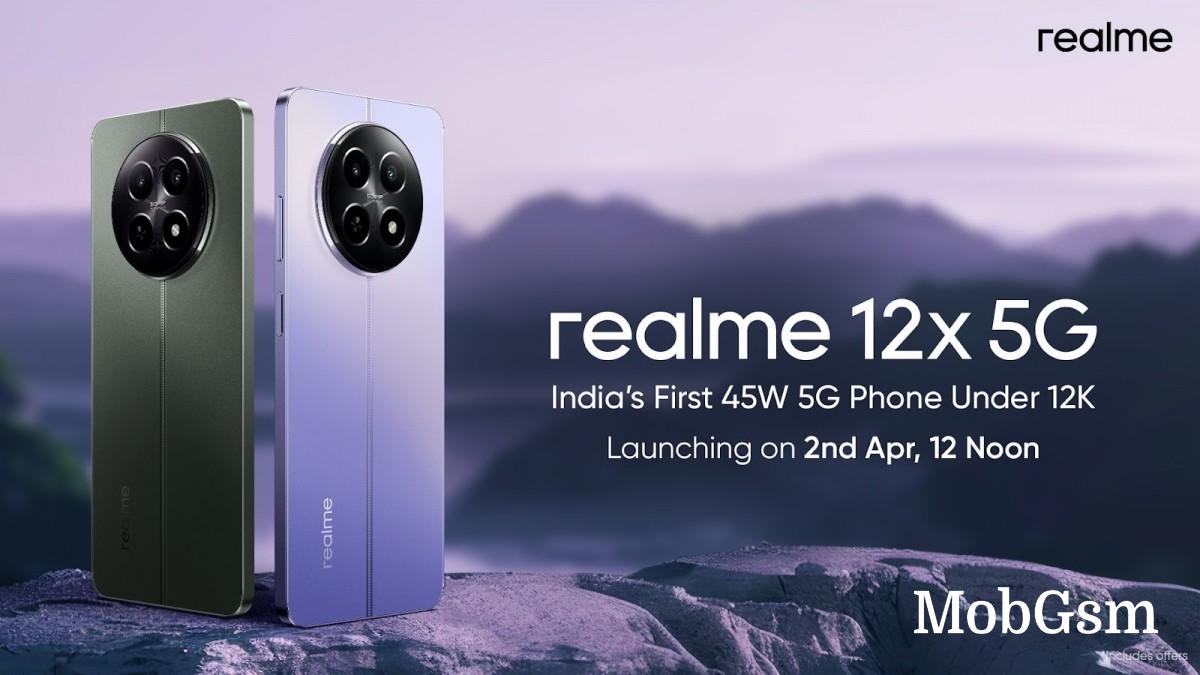 Realme 12x price in India officially teased