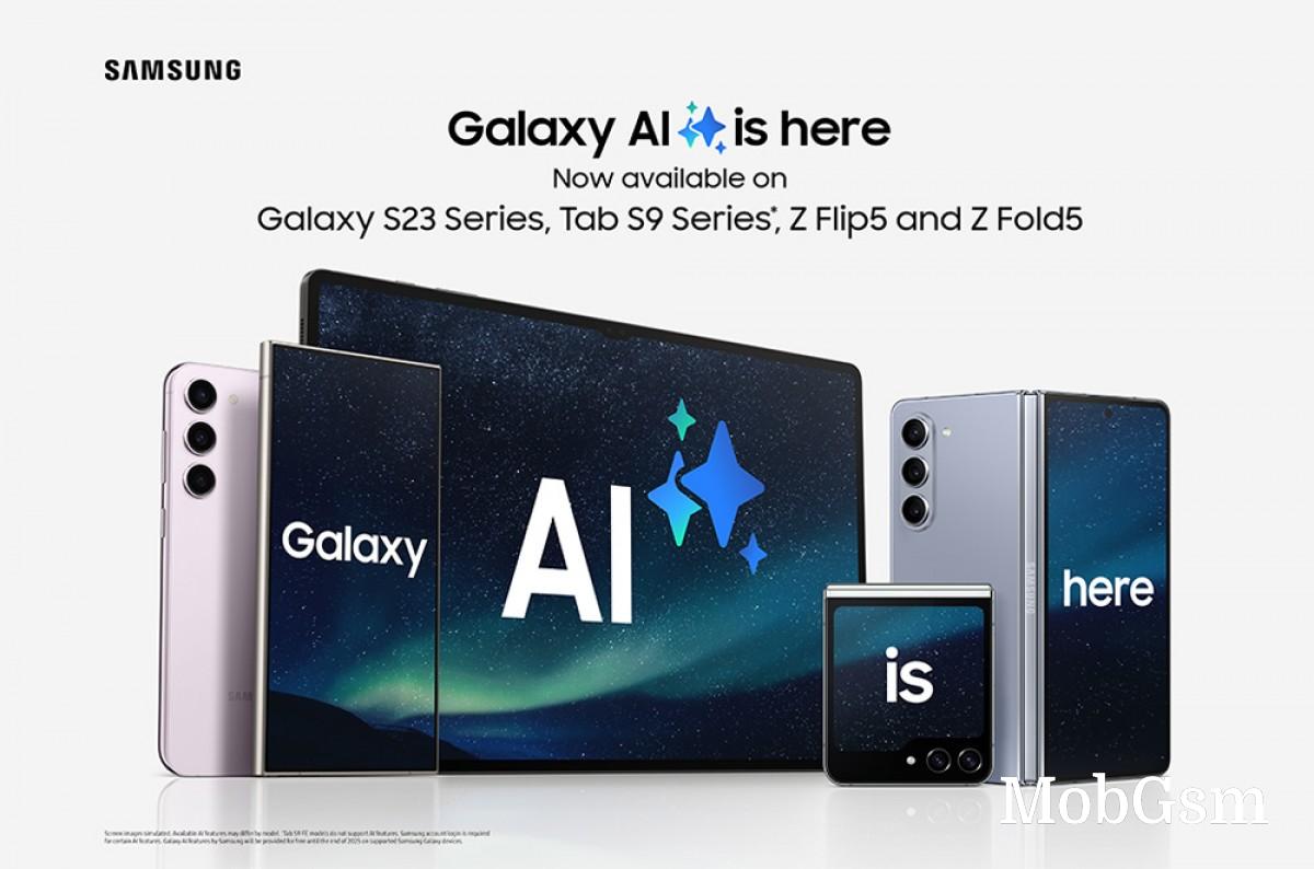 Galaxy AI is coming to 2023 Samsung flagships tomorrow