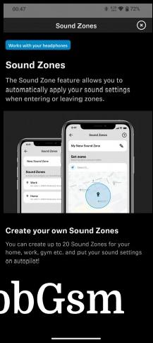 ANC settings and Sound Zones