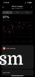 Heart rate, blood oxygen and sleep readings in the Mi Fitness app