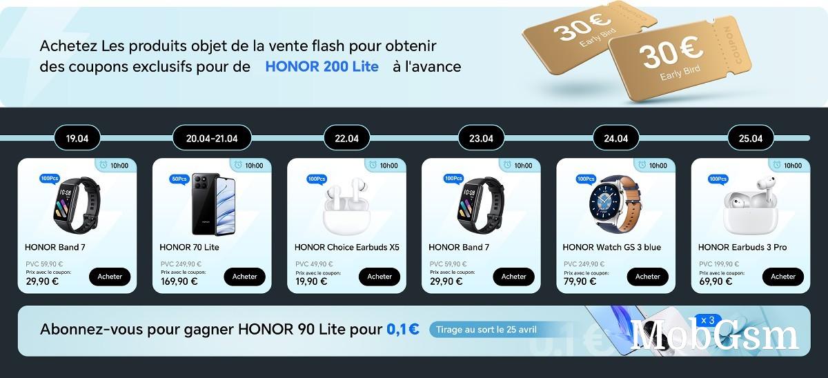 New Honor 200 Lite appears in France with a promo campaign, few details