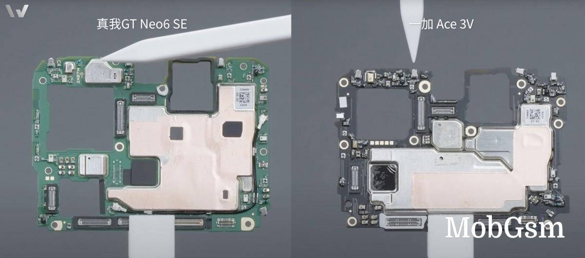 OnePlus Ace 3V and Realme GT Neo6 SE are almost twins, teardown reveals