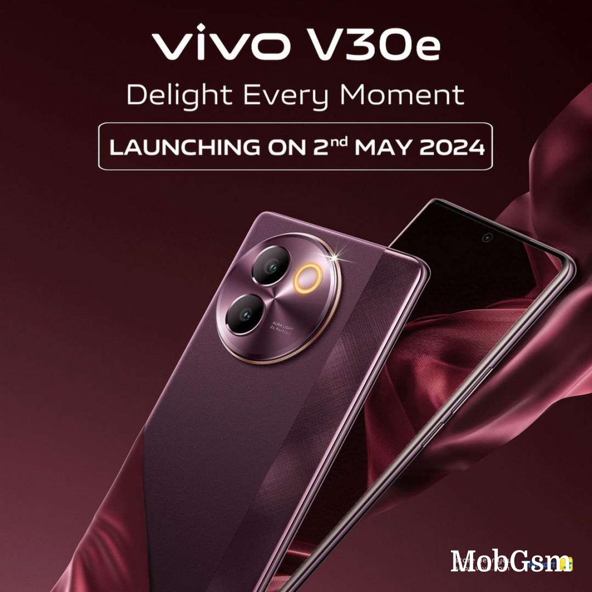 vivo confirms V30e is launching on May 2