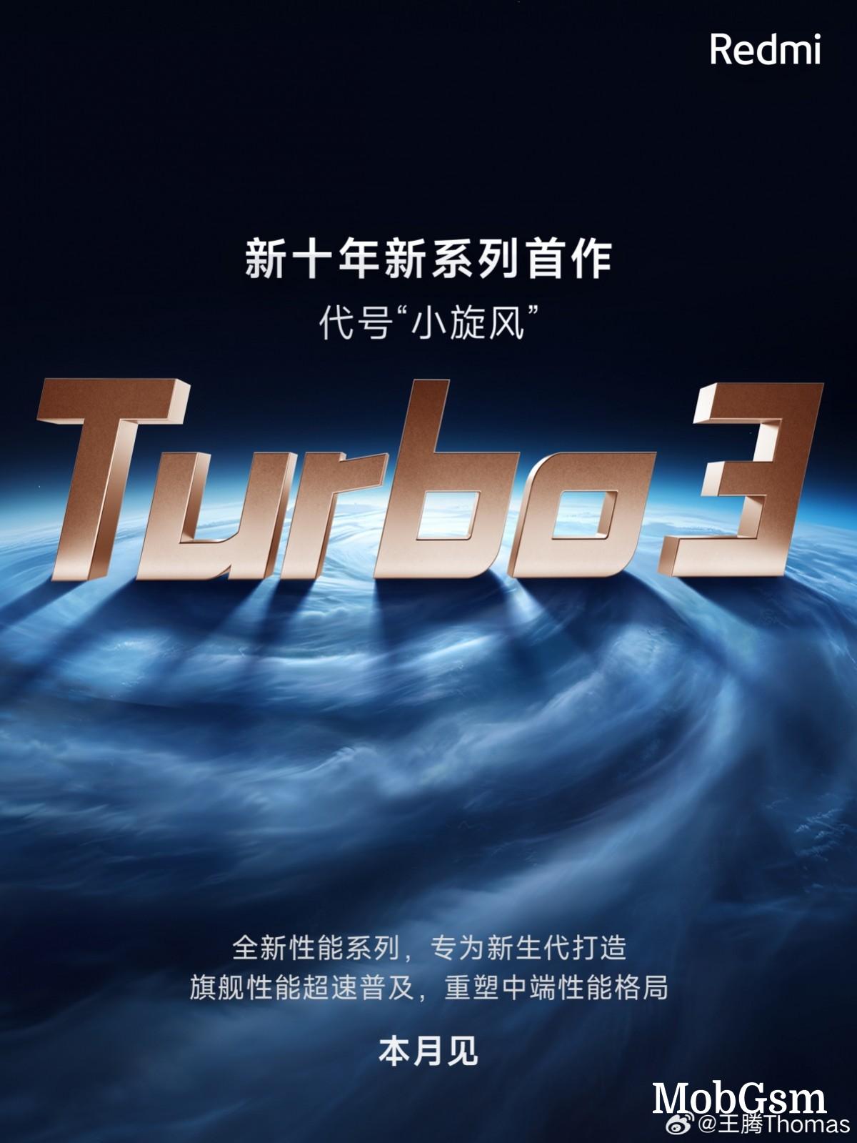 Redmi announces Turbo 3 as a part of new generation of performance flagship series