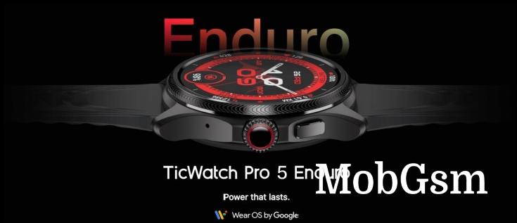 Mobvoi TicWatch Pro 5 Enduro arrives with Snapdragon W5+ Gen 1, AMOLED display, and Wear OS