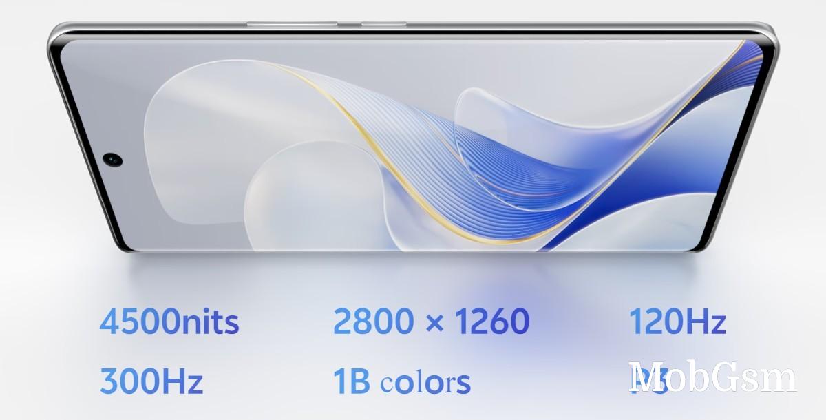 The vivo S19 Pro has a curved display instead