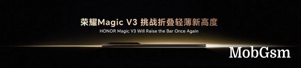 Honor Magic V3 will be even thinner than V2, teaser reveals