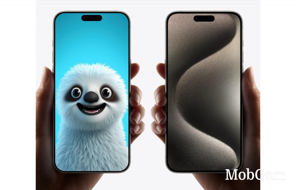 iPhone 16 Pro Max (left) vs. iPhone 15 Pro Max (right) bezels