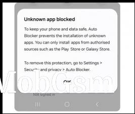 Samsung Auto Blocker feature