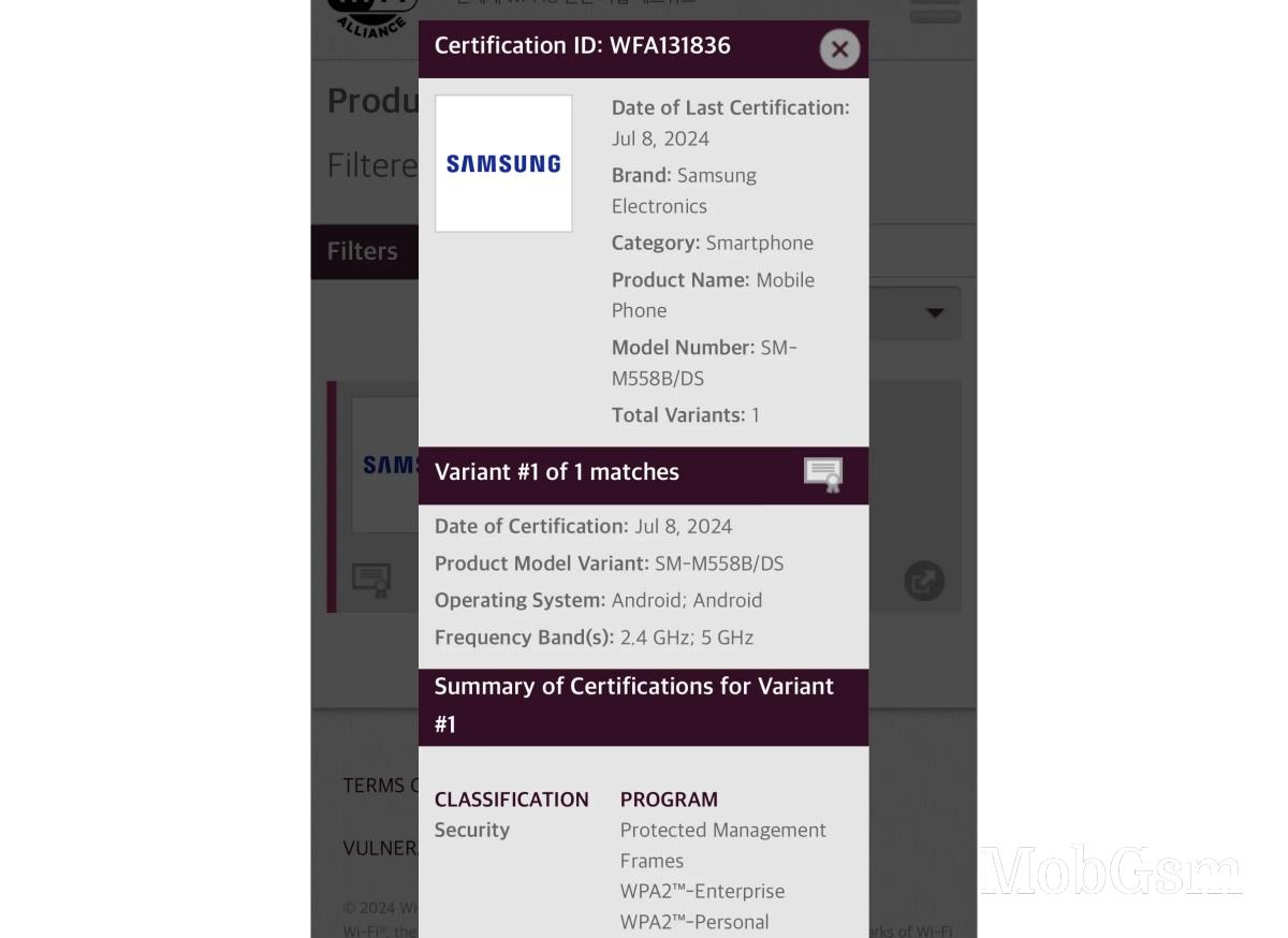 Samsung Galaxy M55s is in the works