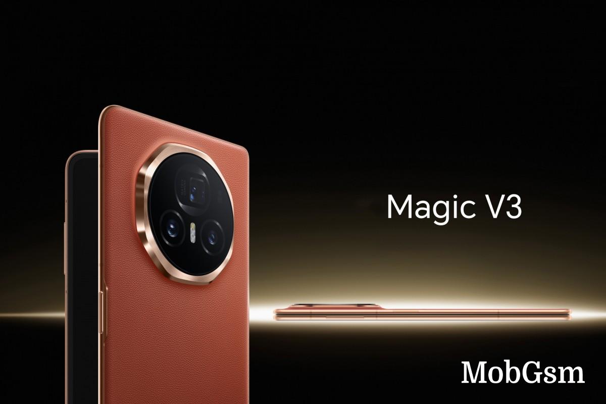 Honor Magic V3 debuts with a slimmer and lighter body, SD 8 Gen 3 and 55W wireless charging