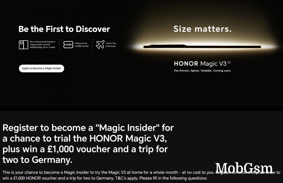 Honor Magic V3 is 