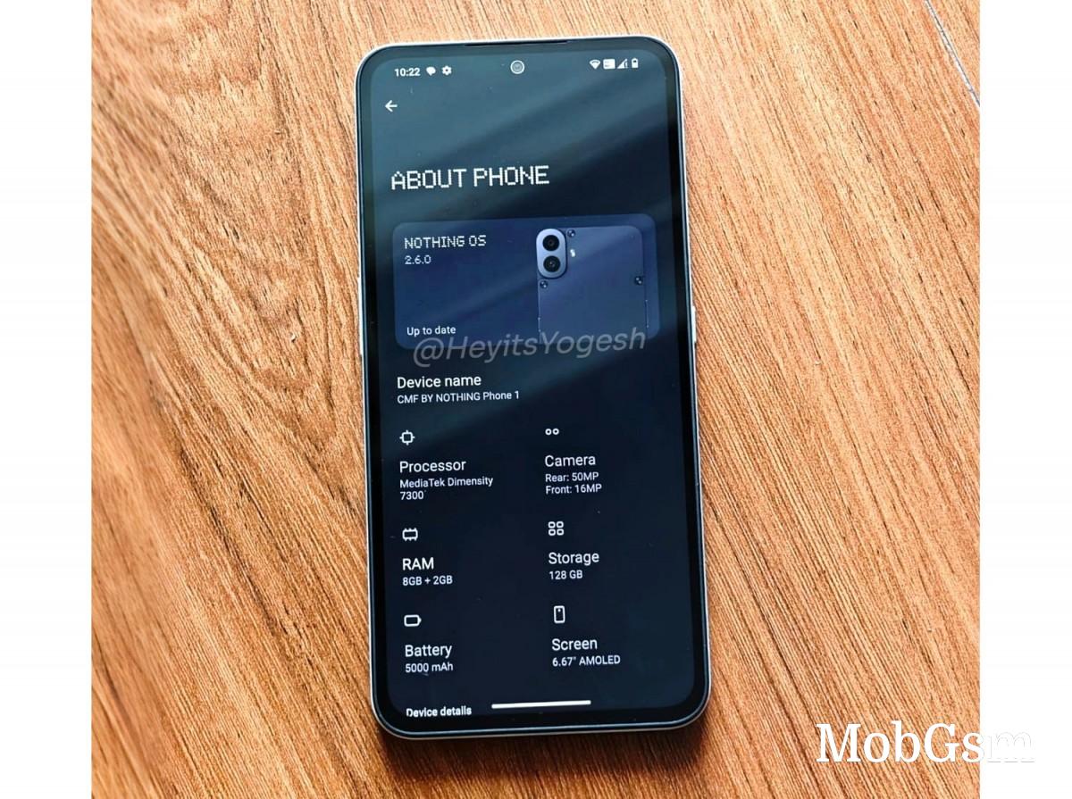 Nothing CMF Phone 1 full frontal live image leaks while the brand shows us its back
