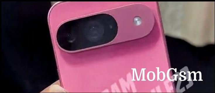 Pink Pixel 9 shows up in another video, this time it's running