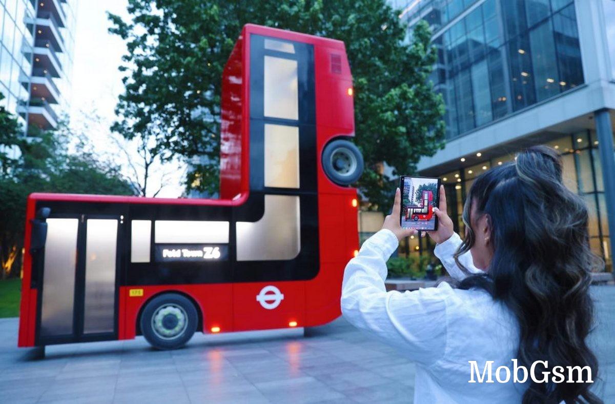 Samsung folds a London bus to promote its new foldables