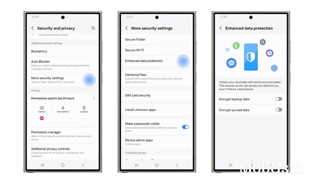 E2E encryption for backups and synced data