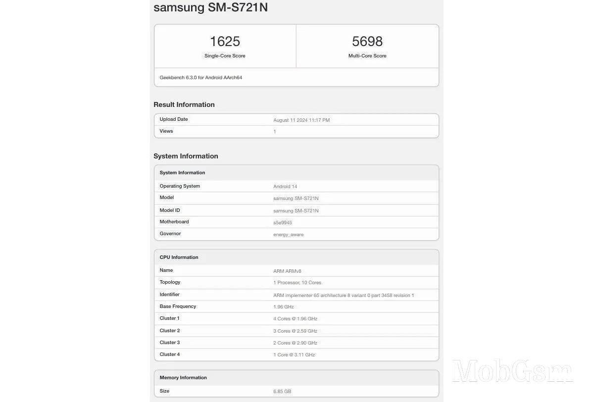 Samsung Galaxy S24 FE runs Geekbench again, Exynos 2400 still in