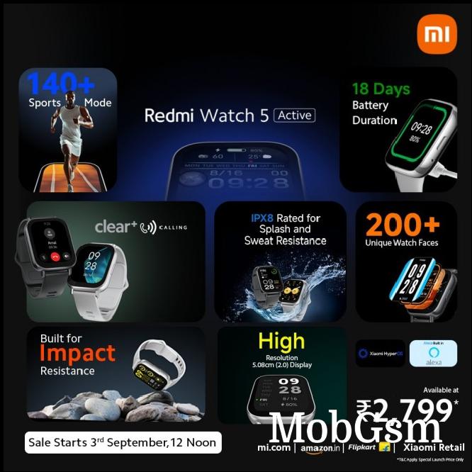 Redmi Watch 5 Active one-pager