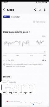 Sleep analysis on Samsung Health