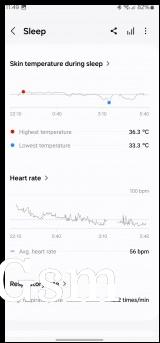 Sleep analysis on Samsung Health