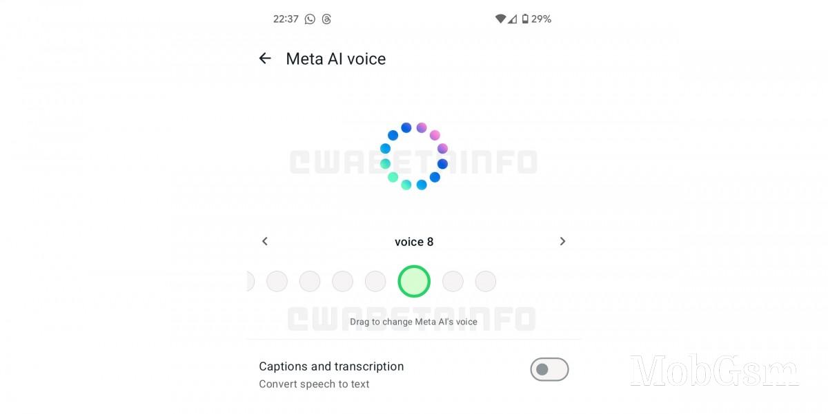 WhatsApp will add voice chat mode for Meta AI with ten different voices