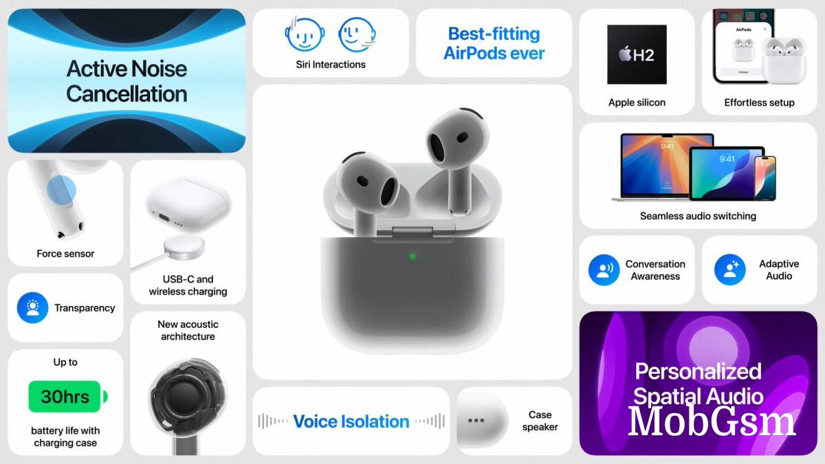 Apple introduces the new AirPods 4 with ANC and tons of new features