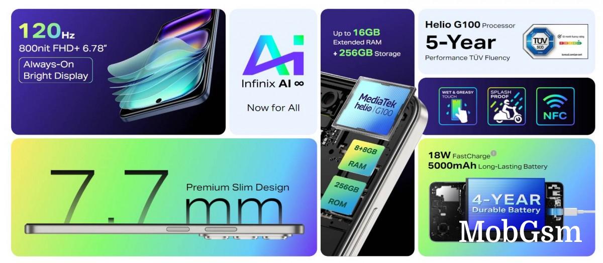 Infinix Hot 50 4G unveiled with Helio G100 chipset, 6.78