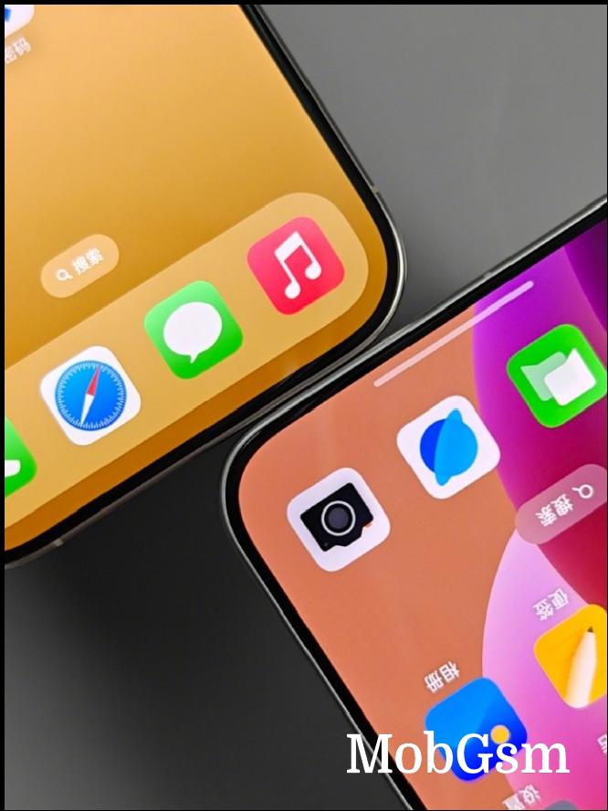 iPhone 16 Pro (top) and Oppo Find X8 (bottom)