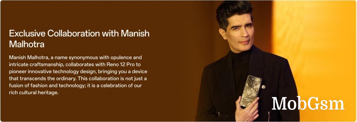 Oppo Reno12 Pro Manish Malhotra Limited Edition launched in India