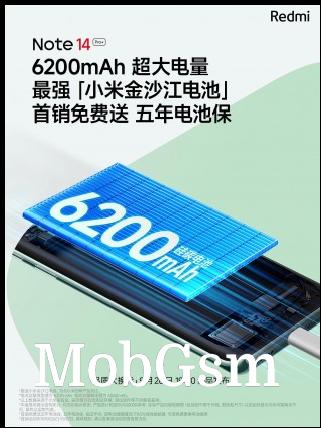 Note 14 Pro+ will get a 6,200 mAh silicon-carbon battery