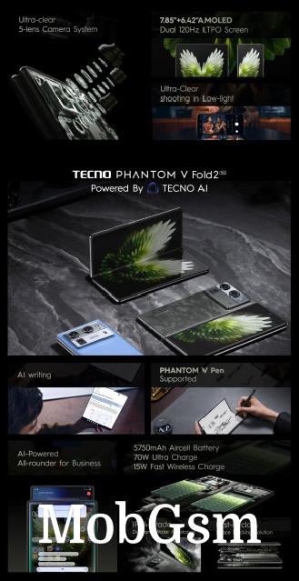 Tecno Phantom V Fold2 and V Flip2 highlights