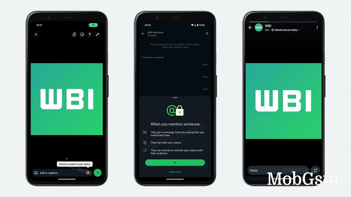 WhatsApp beta for Android gets Status update mentions