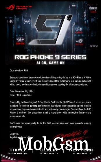 ROG Phone 9 event invite