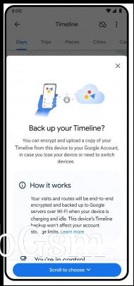 Timeline data is now stored on your device