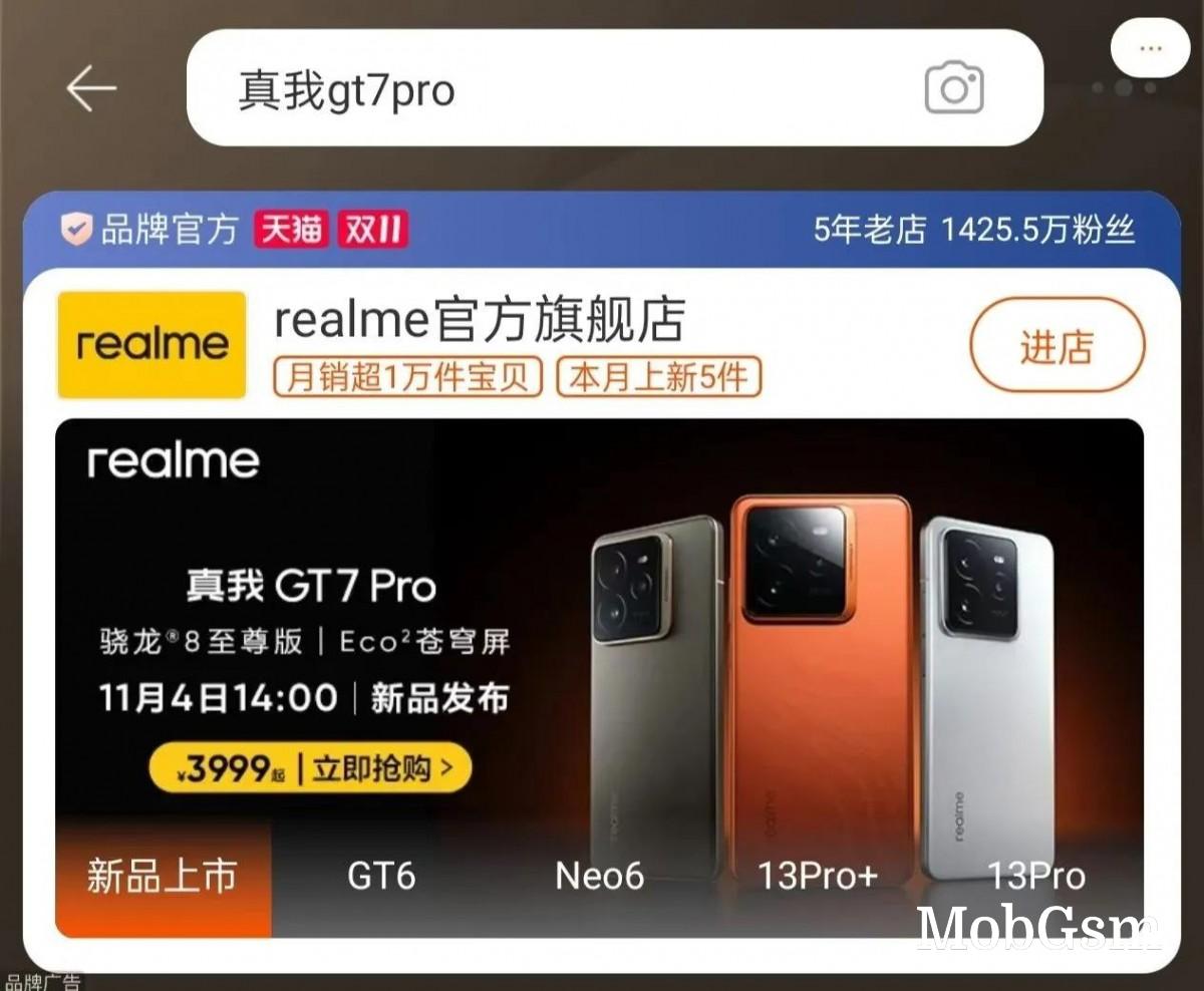 Realme GT7 Pro launch price revealed