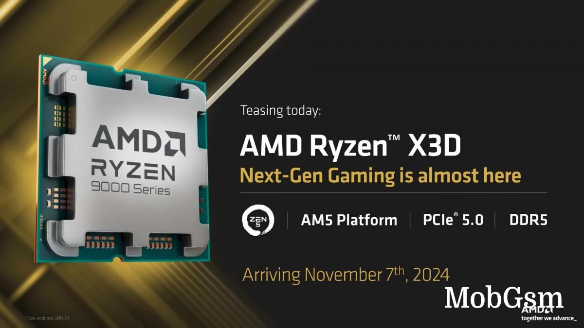 AMD Ryzen 9000X3D chips to launch on November 7