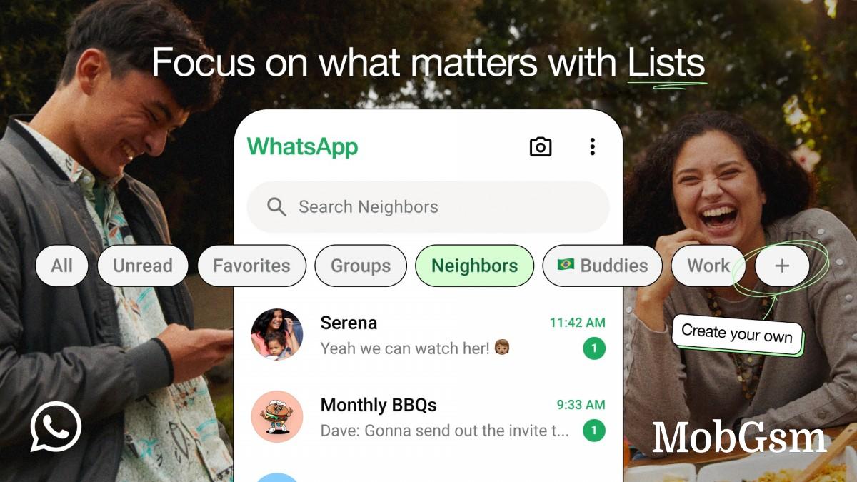 WhatsApp introduces custom lists