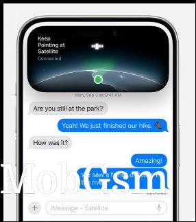 Two-way satellite messaging on iOS 18