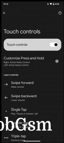 Touch controls