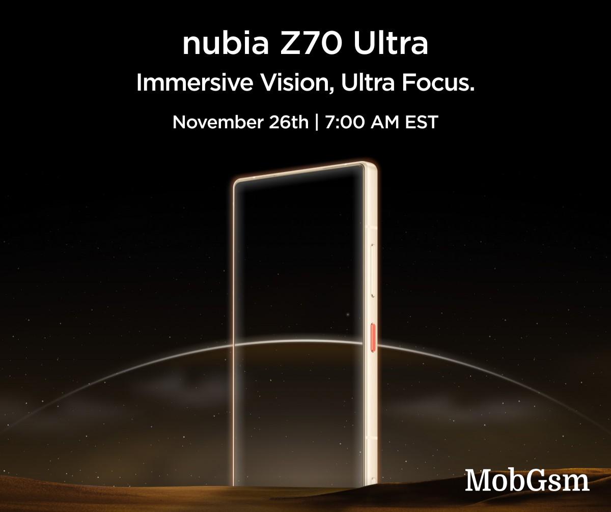 nubia Z70 Ultra global launch date announced