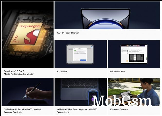 Oppo Pad 3 Pro key specs